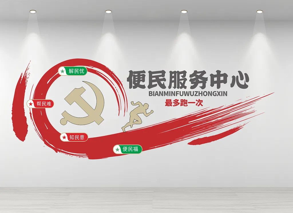 便民服务中心文化墙