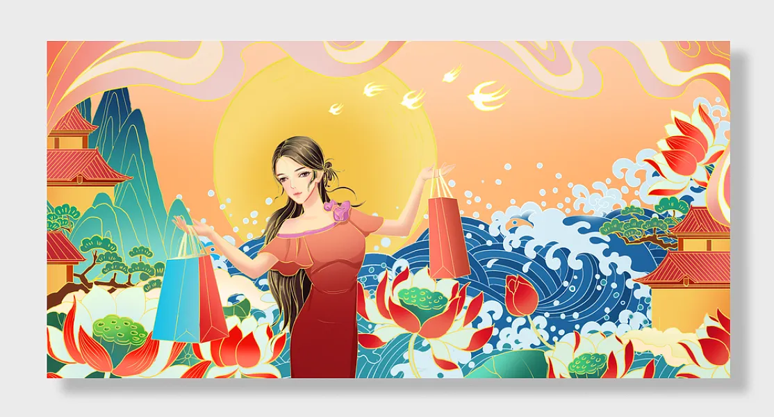 国潮背景图-图巨人