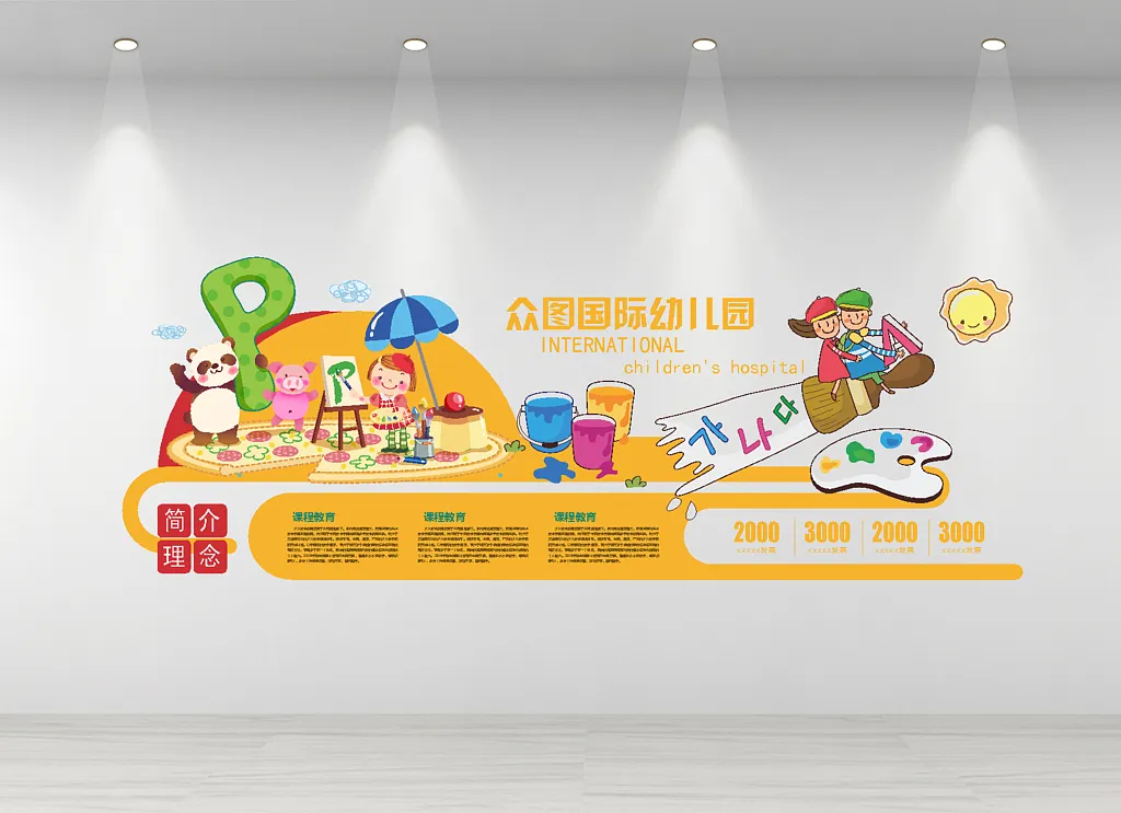 理念简介幼儿园文化墙