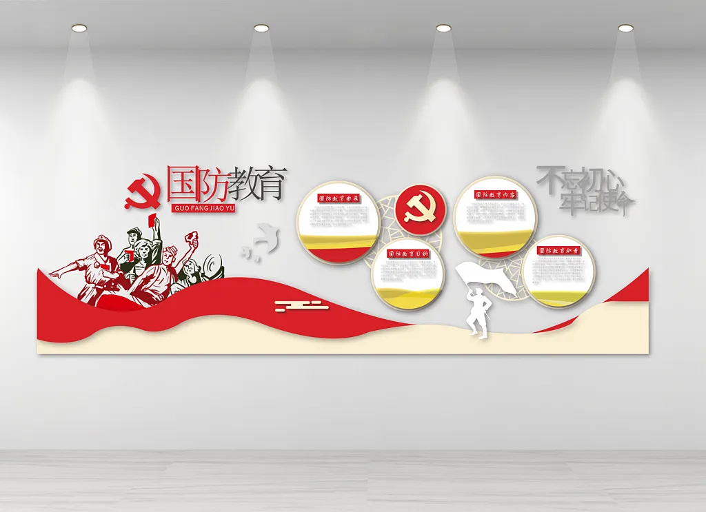 国防参军文化墙