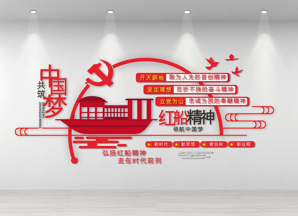 弘扬红船精神文化墙