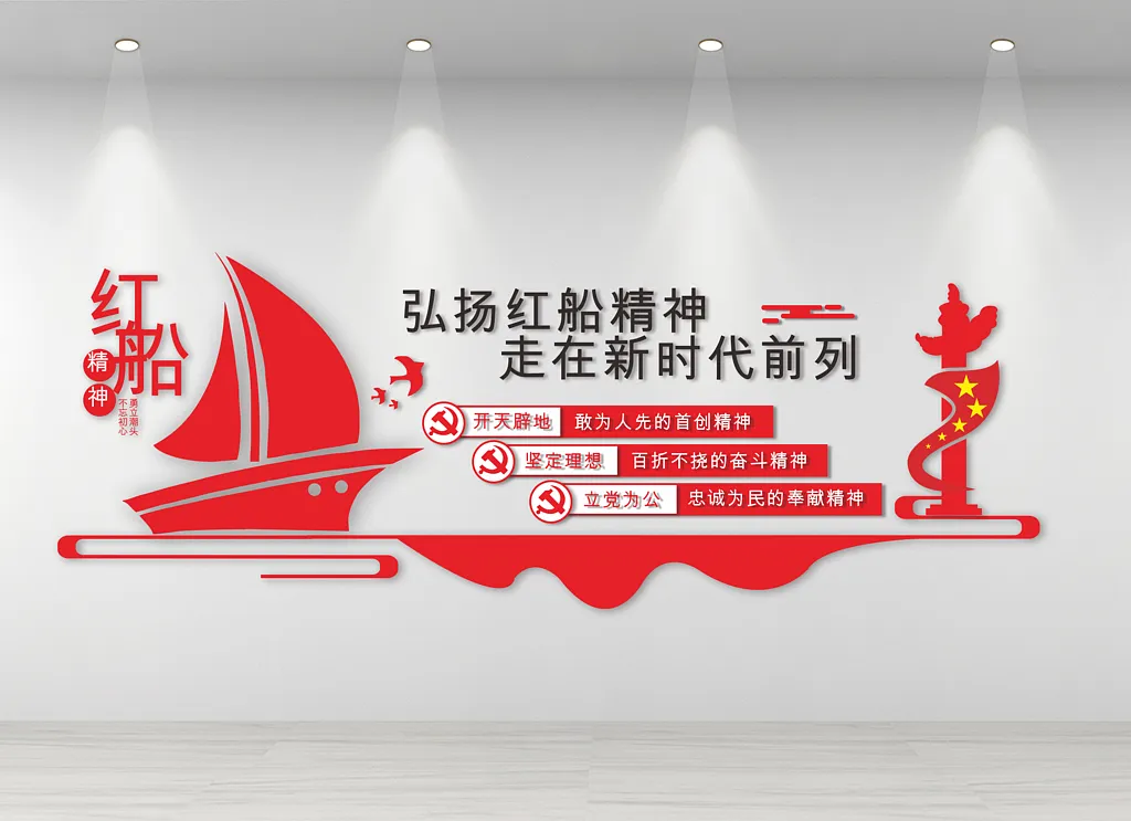弘扬红船精神文化墙