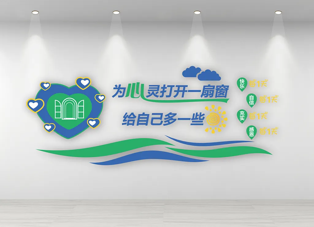 心理咨询室文化墙心灵驿站