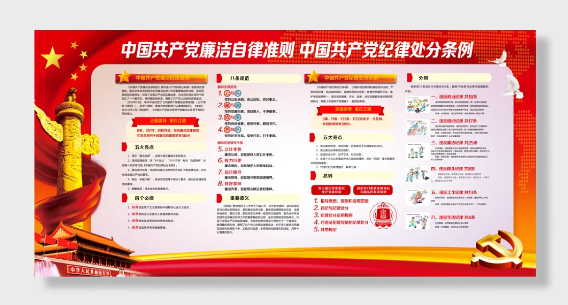 中国共产党廉洁自律准则党政清正廉洁廉政-图巨人