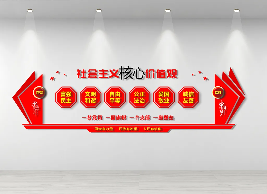 社会主义核心价值观文化墙