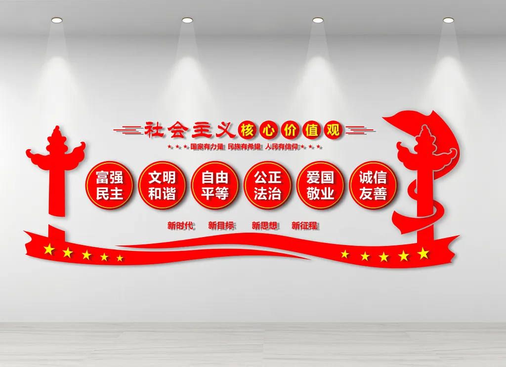 社会主义核心价值观文化墙