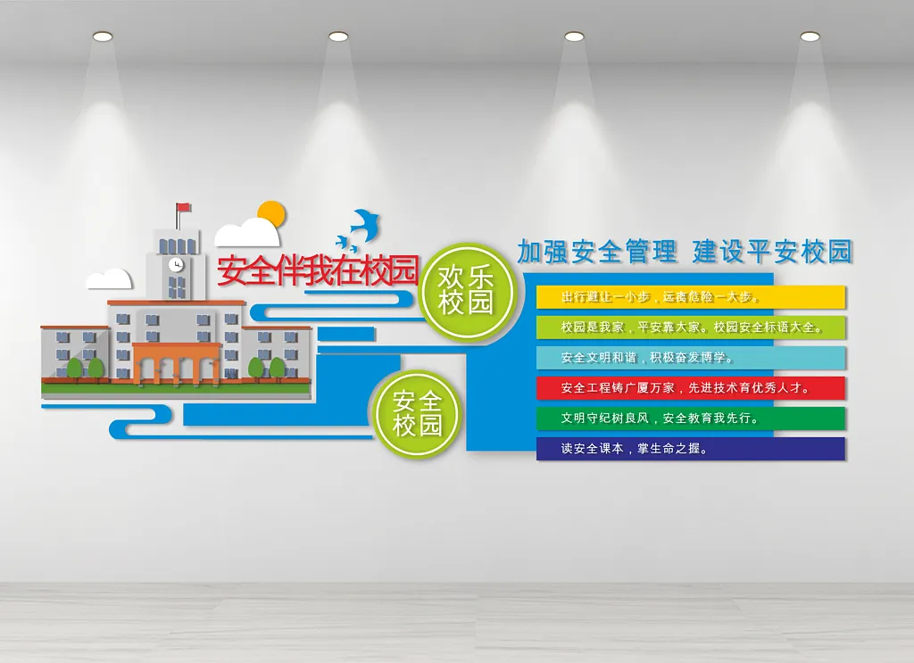 安全校园宣传文化墙