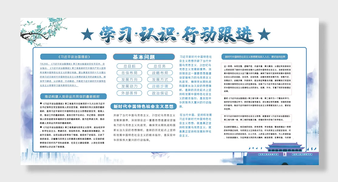 总书记谈治国理政学习宣传栏-图巨人