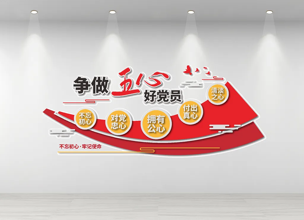 争做五好党员文化墙