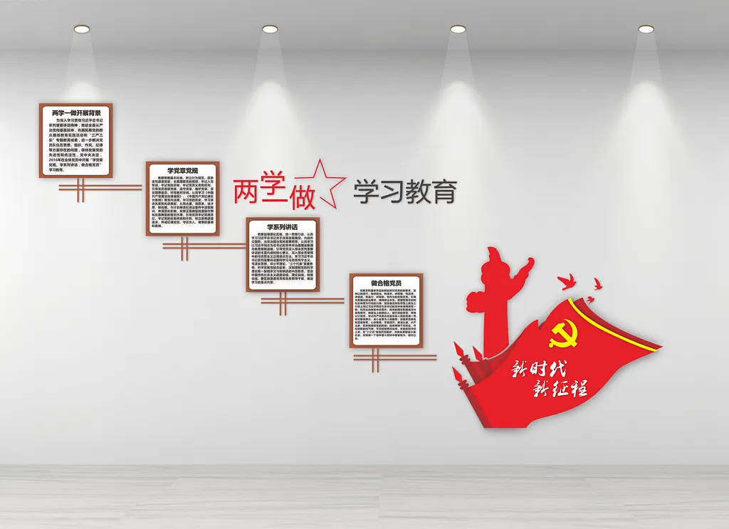 两学一做楼梯文化墙