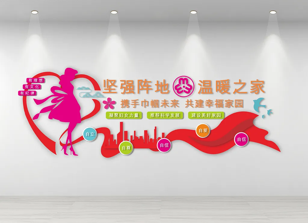 妇女之家健康社区文化墙